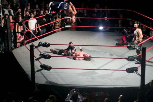 TNA Wrestler Daniels performing a Best Moonsault Ever (BME) Photo Credit: Hoard han/Flickr